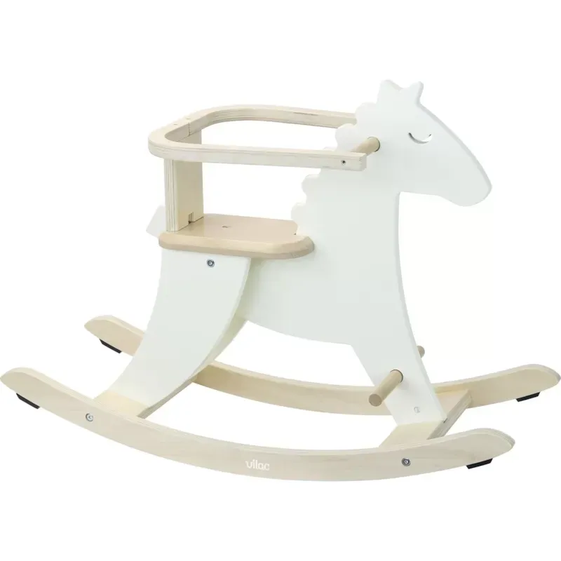 Hudada cheval à bascule blanc crème av (Vilac) - Image 1