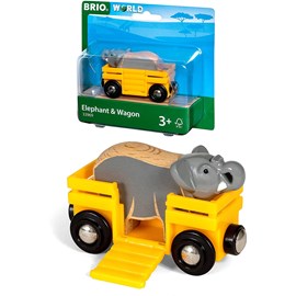 Wagon transporteur d'éléphant