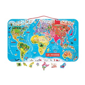 Puzzle carte du monde magnétique
