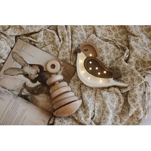 Lampe veilleuse oiseau café beige