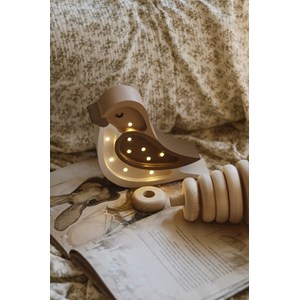 Lampe veilleuse oiseau café beige