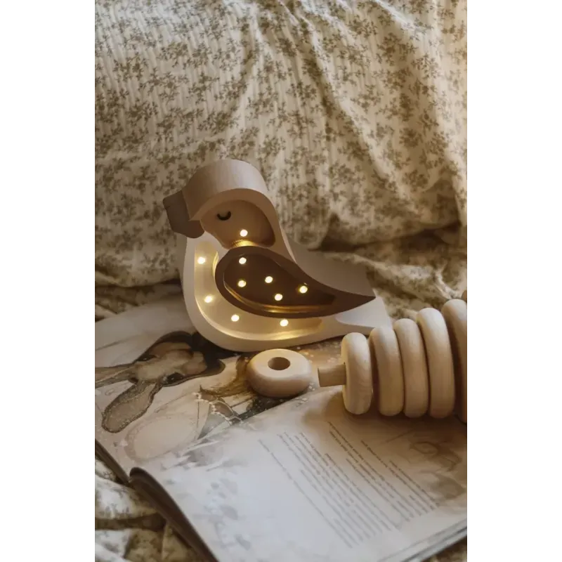 Lampe veilleuse oiseau café beige (Little Lights) - Image 4