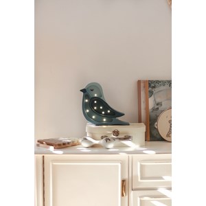 Lampe veilleuse oiseau bleu denim