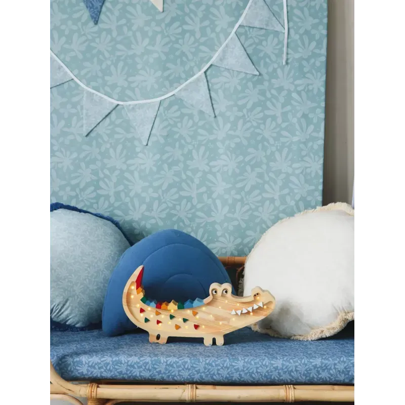 Lampe veilleuse crocodile bois naturel (Little Lights) - Image 2