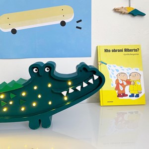 Lampe veilleuse crocodile vert