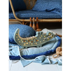 Lampe veilleuse crocodile kaki pastel