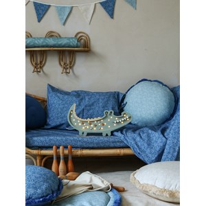 Lampe veilleuse crocodile kaki pastel