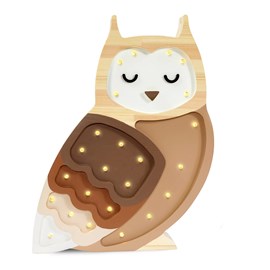 Lampe veilleuse chouette marron