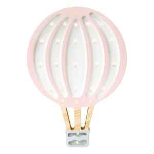 Lampe veilleuse montgolfière rose poudr