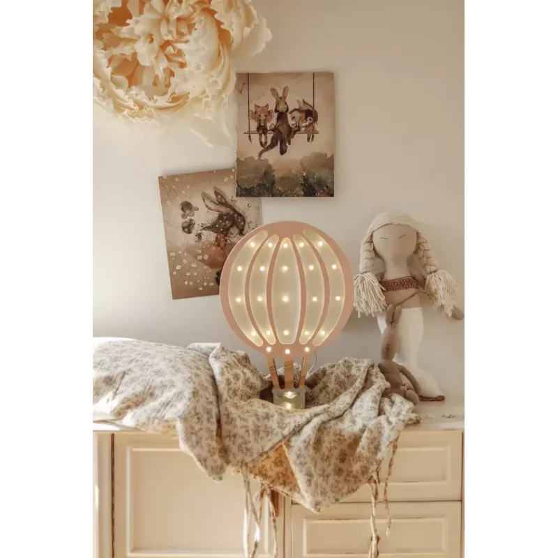 Lampe veilleuse montgolfière rose poudr (Little Lights) - Image 2