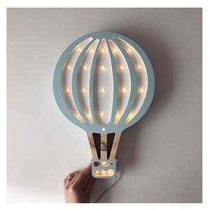 Lampe veilleuse montgolfière bleu ciel