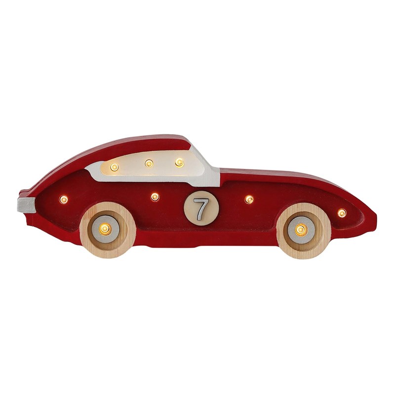 Lampe veilleuse voiture de course rouge