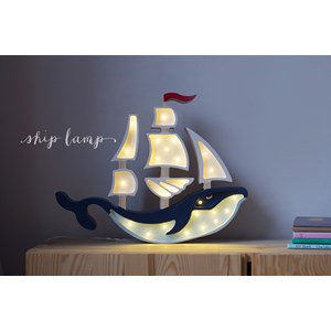 Lampe veilleuse navire bleu navy