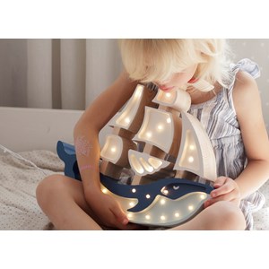 Lampe veilleuse navire bleu navy