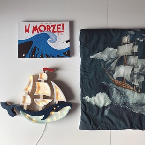 Lampe veilleuse navire bleu navy