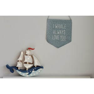 Lampe veilleuse navire bleu navy
