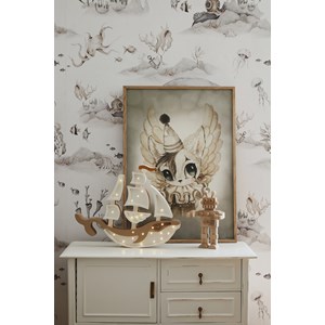 Lampe veilleuse navire brun