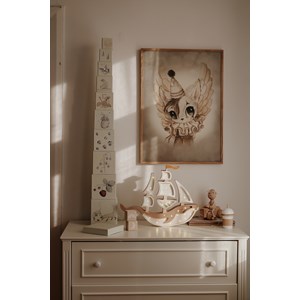 Lampe veilleuse navire brun