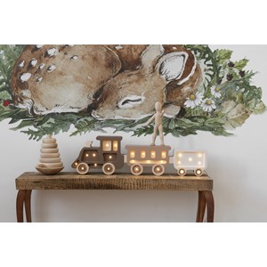 Lampe veilleuse train café crème