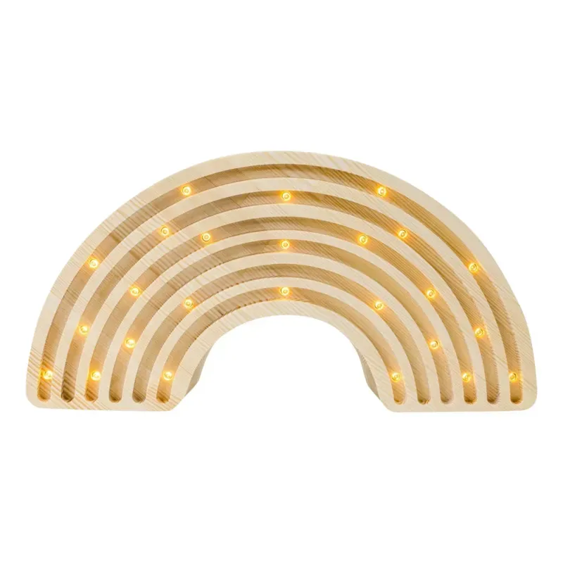 Lampe veilleuse arc-en-ciel bois naturel (Little Lights) - Image 1