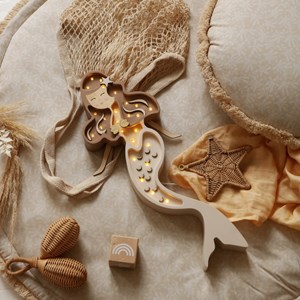 Lampe veilleuse sirène café crème