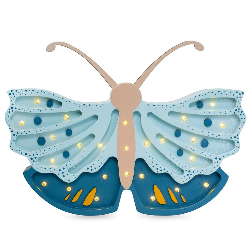 Lampe veilleuse papillon bleu