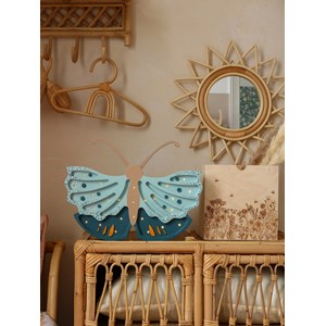 Lampe veilleuse papillon bleu