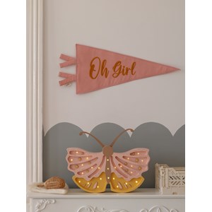 Lampe veilleuse papillon miel rose