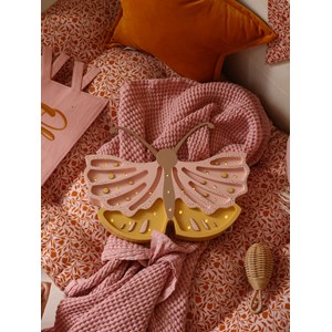 Lampe veilleuse papillon miel rose