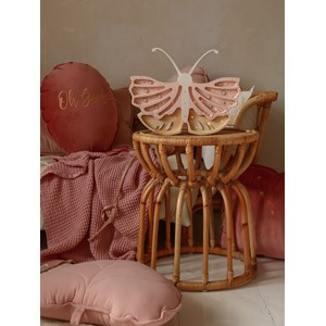 Lampe veilleuse papillon fraise crème