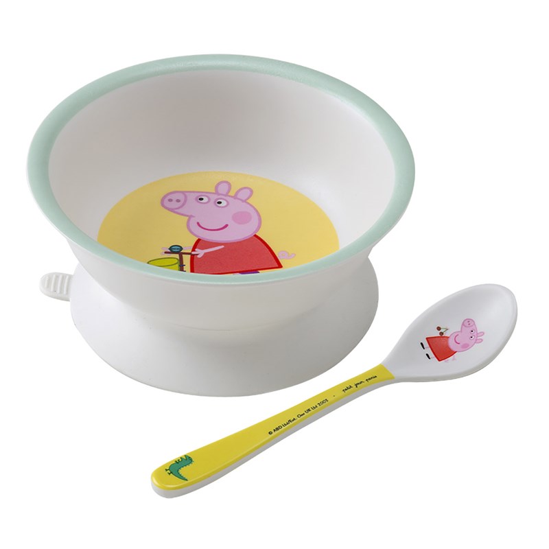 Bol ventouse avec cuillère peppa pig