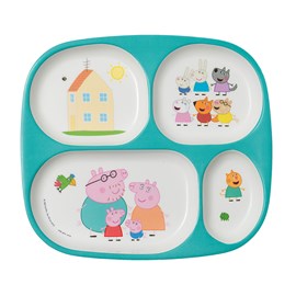 Assiette plateau à compartiments peppa