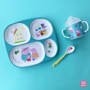 Assiette plateau à compartiments peppa