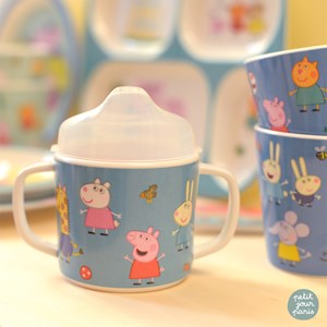 Tasse deux anses avec bec amovible peppa