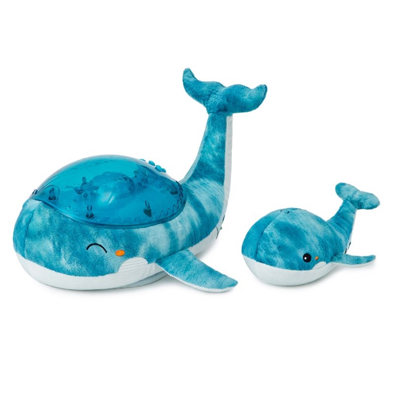 Veilleuse tranquil whale family bleue