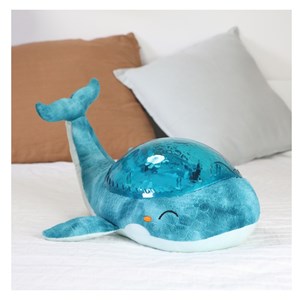 Veilleuse tranquil whale family bleue