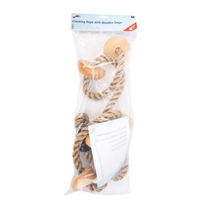 Corde à grimper avec marches en bois