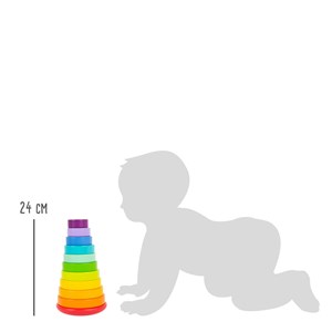 Tour à empiler et à enficher arc-en-ci