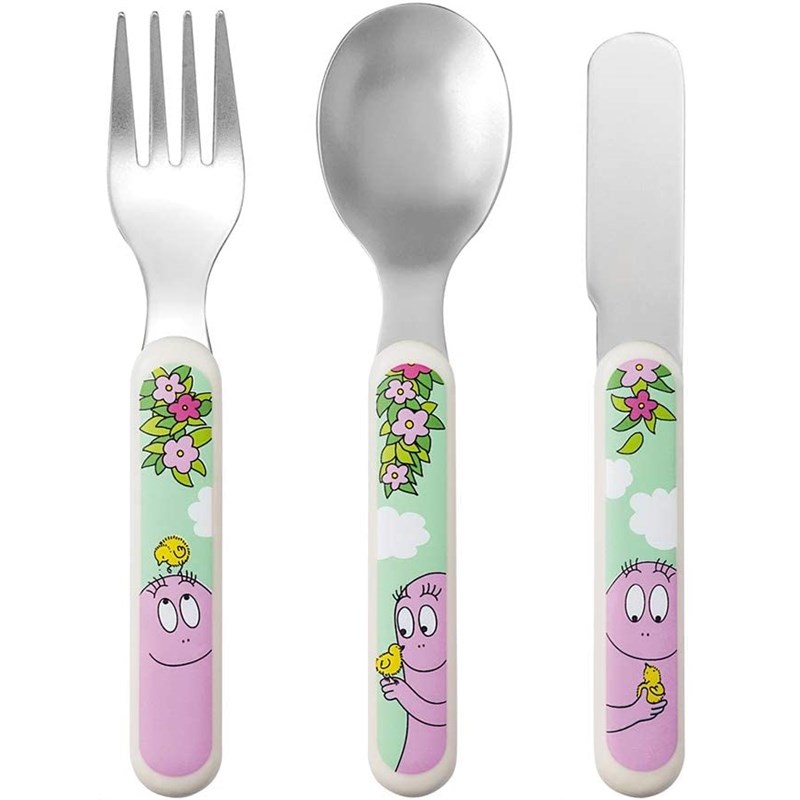 Couverts d'apprentissage barbapapa