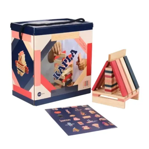 Kapla - Baril kapla 120 bleu rose rouge