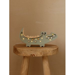 Petite lampe veilleuse crocodile kaki pa