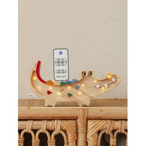 Petite lampe veilleuse crocodile bois na