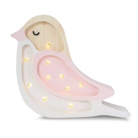 Lampe veilleuse oiseau fraise crème