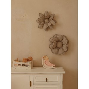 Lampe veilleuse oiseau fraise crème