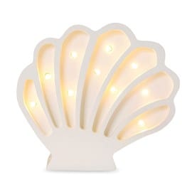 Lampe veilleuse coquillage perle blanche