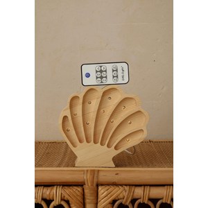 Lampe veilleuse coquillage bois côtier