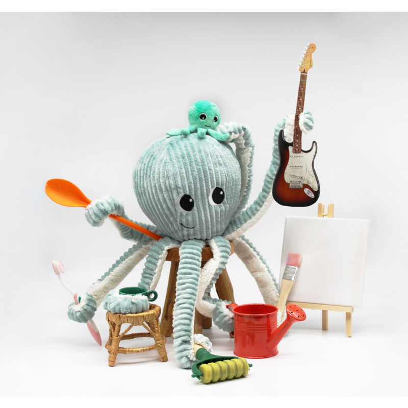 Peluche ptipotos pieuvre mint filou (Les Déglingos) - Image 2