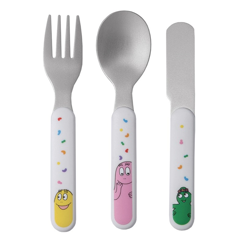 Couverts d'apprentissage barbapapa