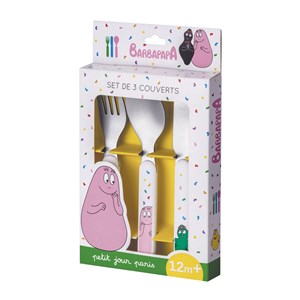 Couverts d'apprentissage barbapapa