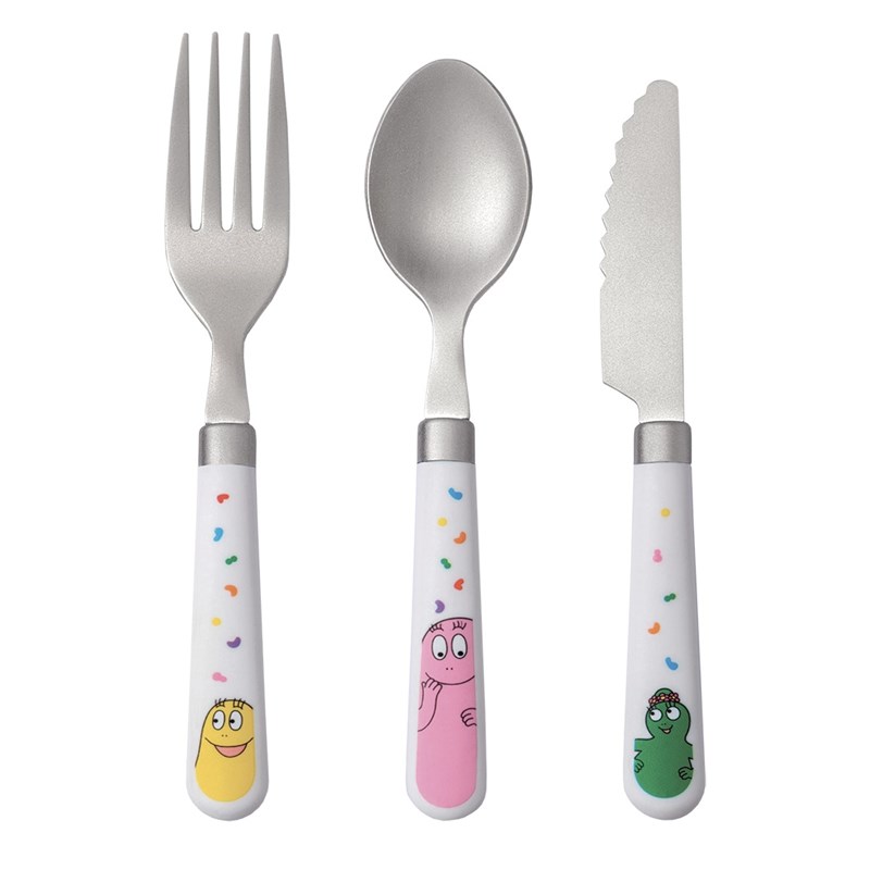 Couverts d'apprentissage barbapapa